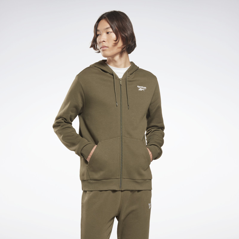 Reebok Identity Fleece Zip Up Hooded Jacket MOSAGR N